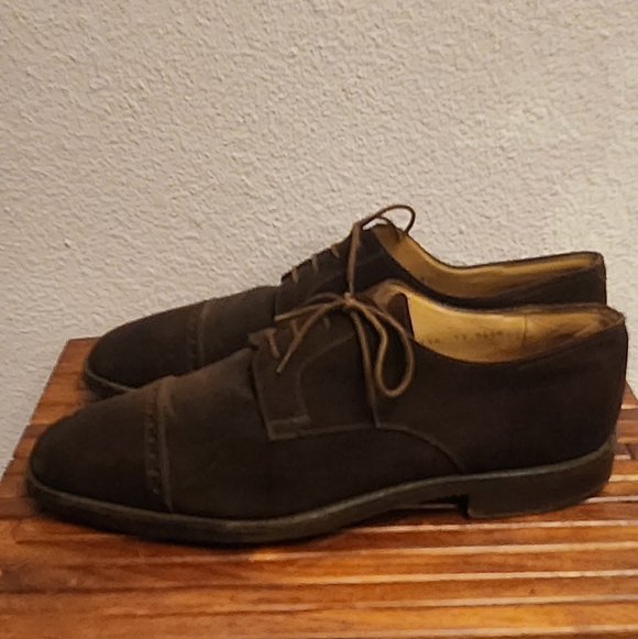 Mitchells Westport Men's Brown Oxford Seude Lace-Up Dress Shoes